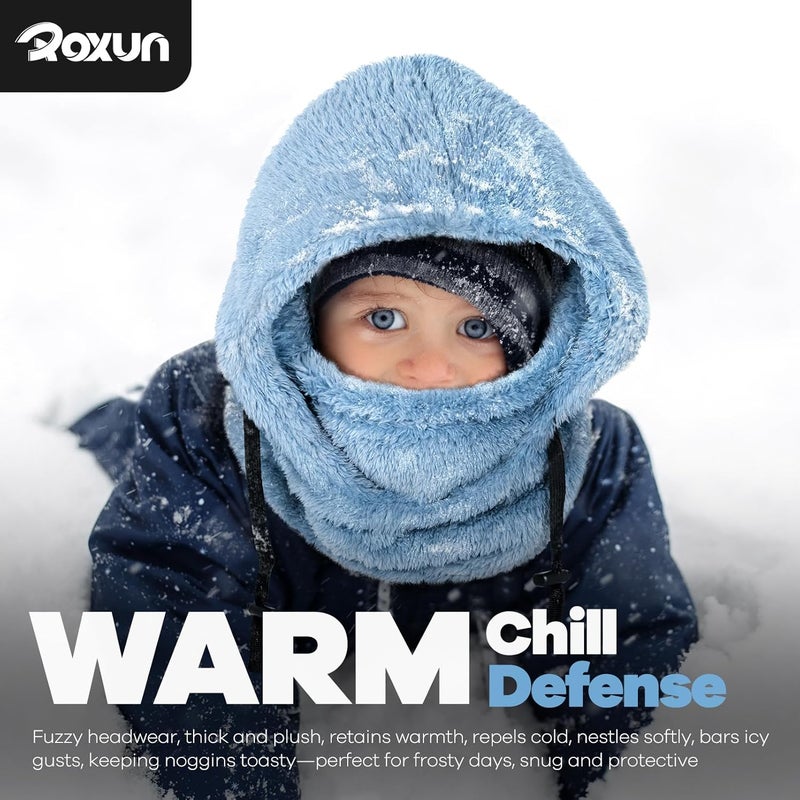 ROXUN Ski Mask Fleece Balaclava, Windproof Face Mask Winter Warm Neck Cover Helmet Hood for Men Women - Image 3